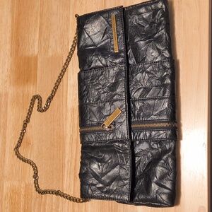 Matt & Nat Black Vegan Leather Clutch Purse